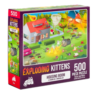 爆炸貓1000片拼圖: 群貓聚會 英文版 Exploding Kittens 1000 Piece Puzzle Housing Boome