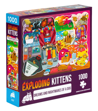 爆炸貓1000片拼圖: 時光旅行 英文版 Exploding Kittens 1000 Piece Puzzle A Tinkle In Time