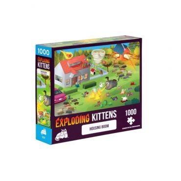 爆炸貓1000片拼圖: 群貓聚會 英文版 Exploding Kittens 1000 Piece Puzzle Housing Boome