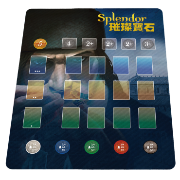 璀璨寶石 遊戲墊 不鎖邊 Splendor Playmat