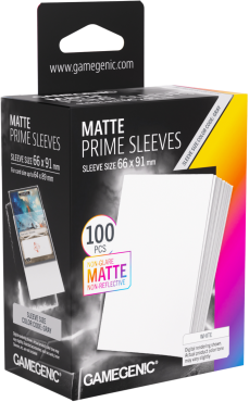 高級磨砂牌套 66X91MM 100張 白色 PRIME SLEEVES WHITE 66X91MM (100)