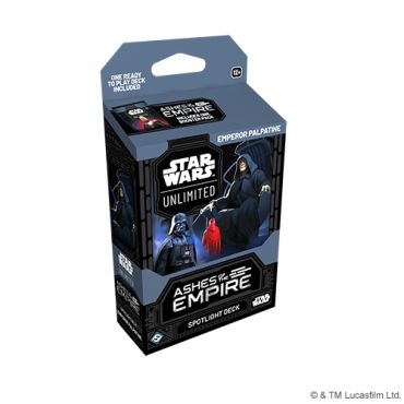 星際大戰無極限：帝國餘燼 第八彈 重點起始組 白卜庭皇帝 STAR WARS UNLIMITED ASHES OF THE EMPIRE SPOTLIGHT DECK EMPEROR PALPATINE EN