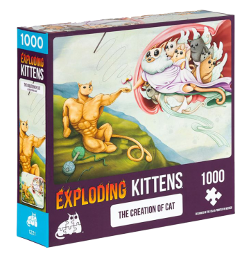 爆炸貓1000片拼圖: 貓的創世紀 英文版 Exploding Kittens 1000 Piece Puzzle The Creation Of Cat