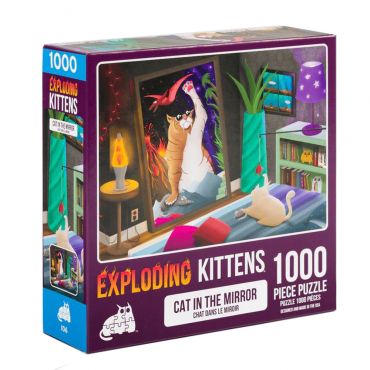 爆炸貓1000片拼圖: 鏡中貓咪 英文版 Exploding Kittens 1000 Piece Puzzle Cat In The Mirror